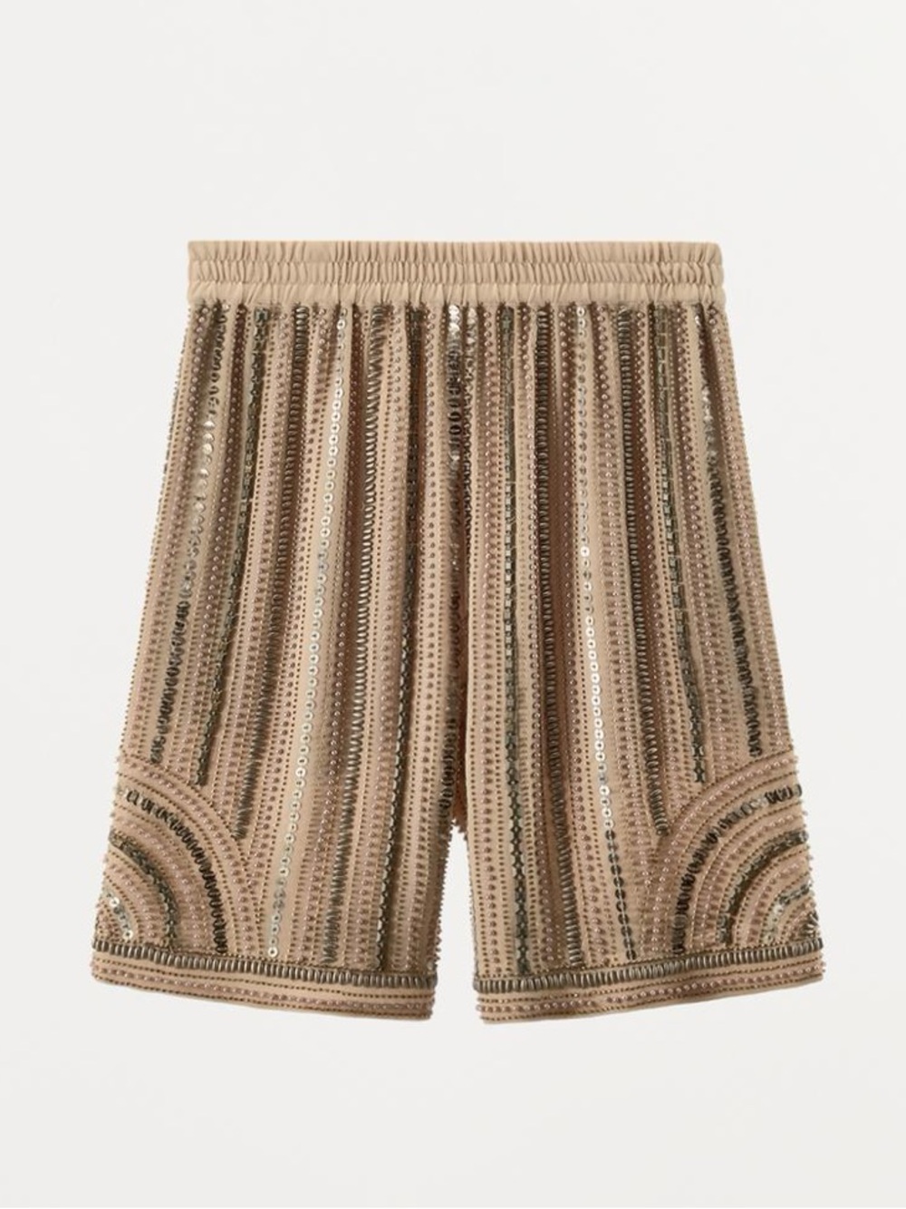 BEADED SEQUIN SHORTS BEIGE 6895/916/710
Zara Tan Embellished Sequin Bermuda - Picture 6 of 13